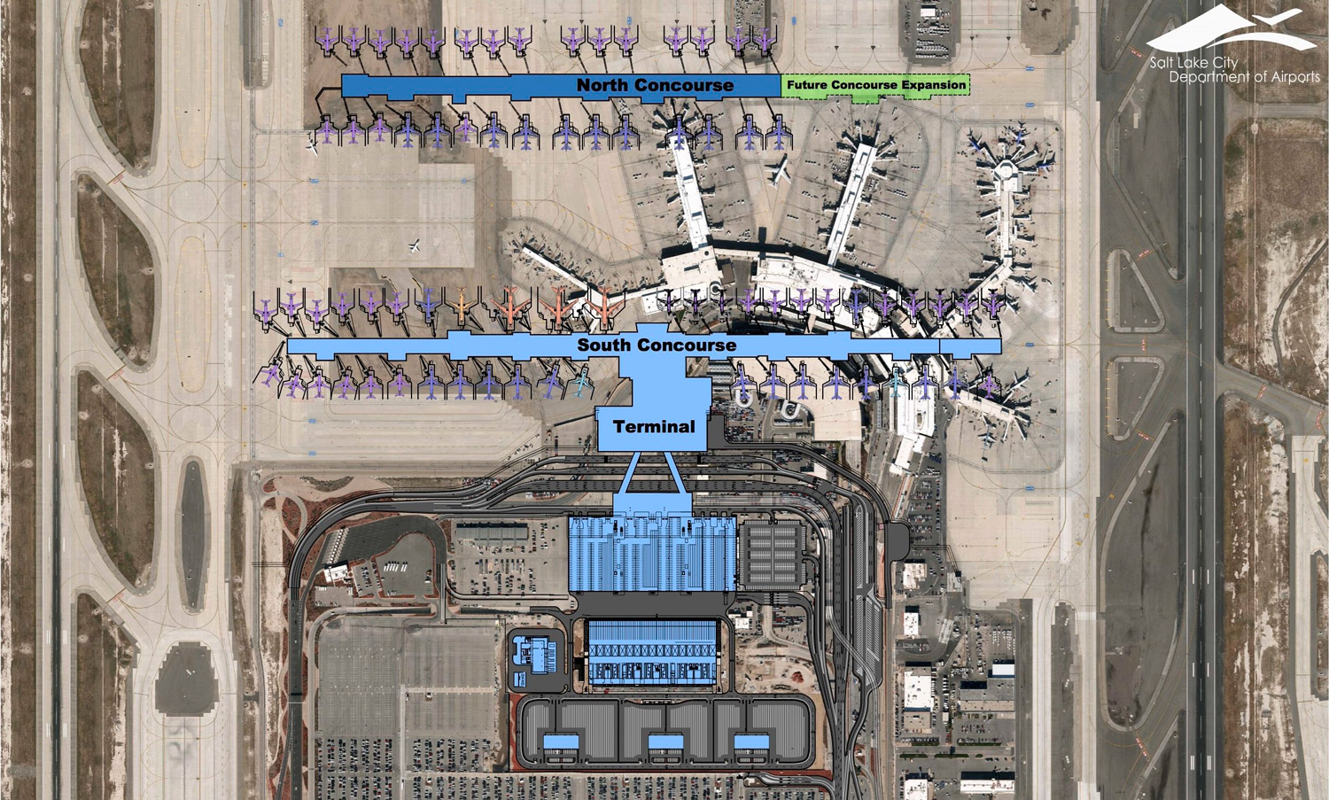 salt lake city airport maps