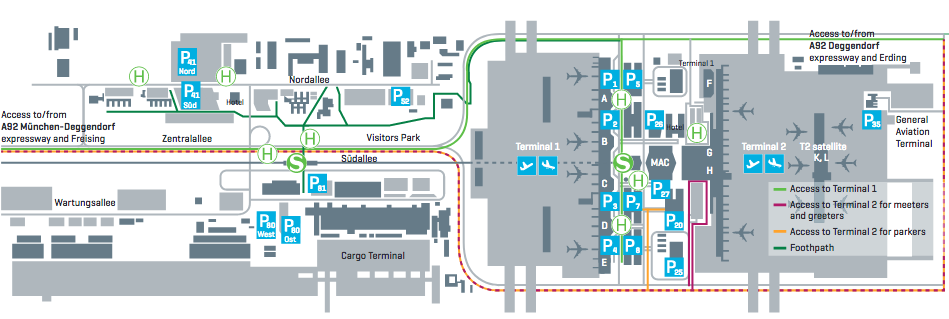 Munich Airport Map 